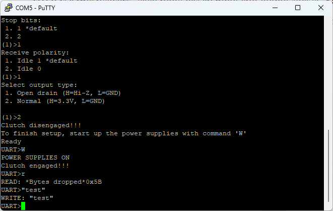 Bus Pirate Test UART