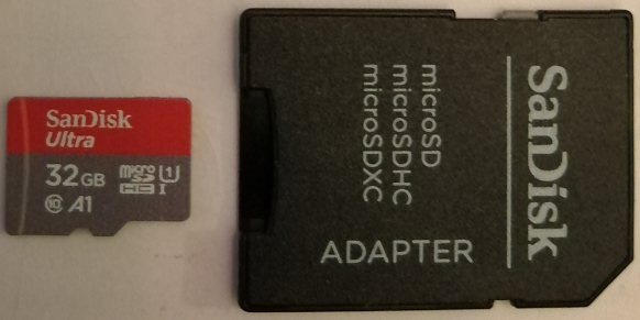 microSDHC card with adapter