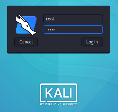 Kali Linux Login