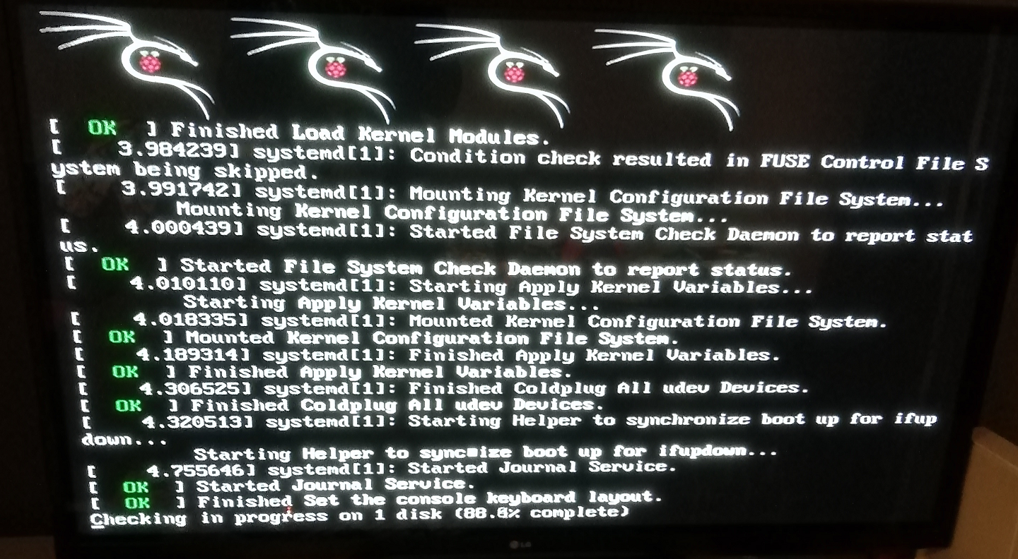 Raspberry Kali Booting