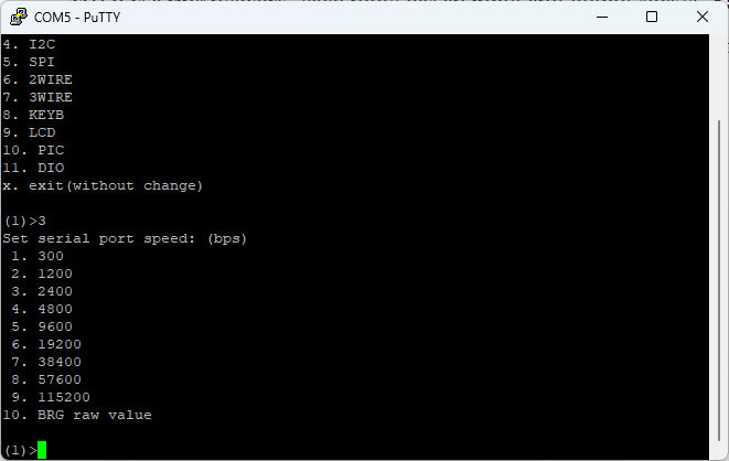 Bus Pirate Select UART