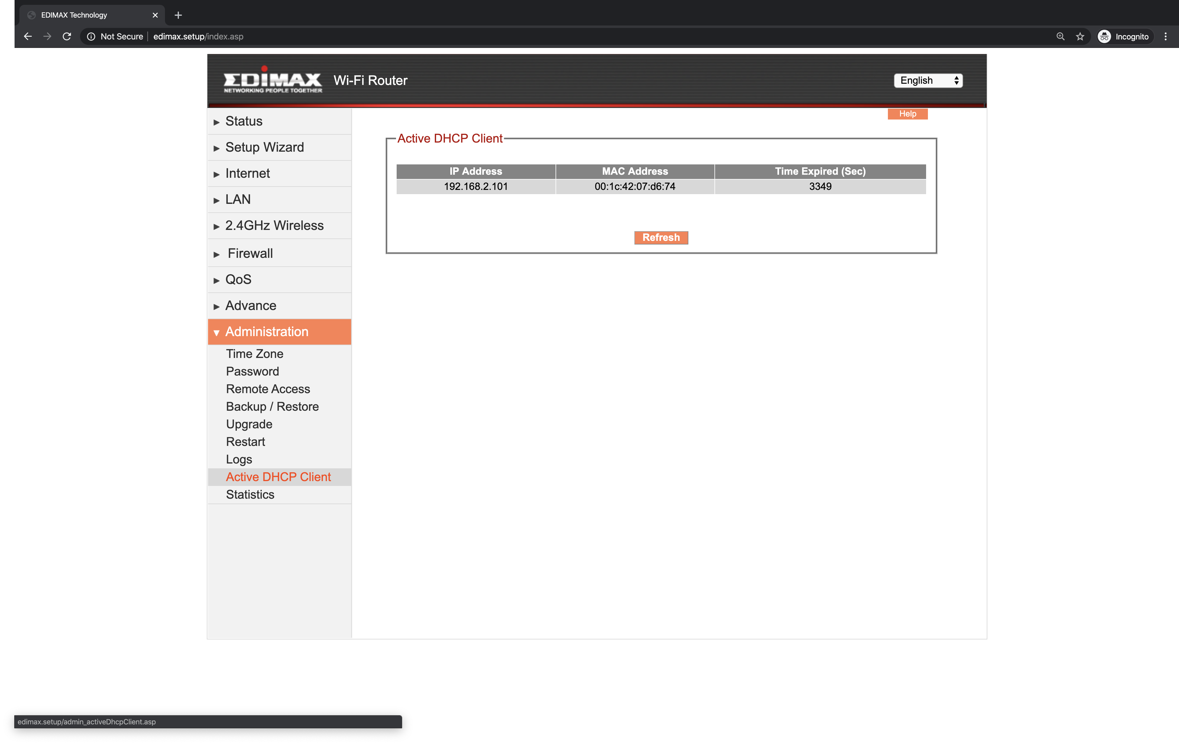 Active DHCP Clients